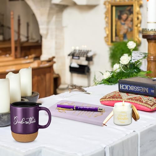 Purple Godmother Gifts Set for Women from Godchild - Mug, Candle, Notebook & Pen