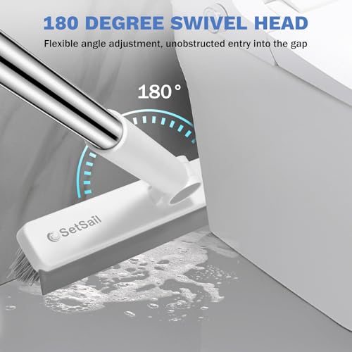 SetSail V-Shaped Grout Cleaner Brush with Adjustable Long Handle