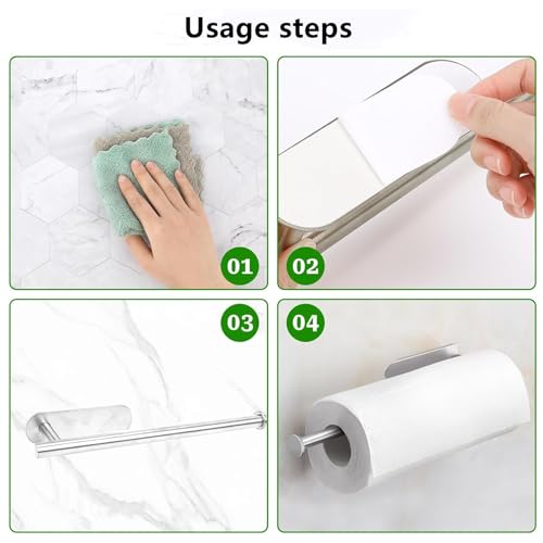 10-Pack Self-Adhesive Replacement Strips for Paper Towel Holders, 5.7 x 1.7 in