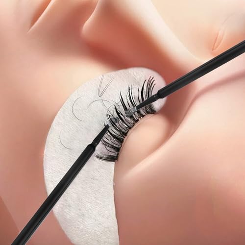 KIUSOWAYD 300 Count Disposable Micro Applicator Brushes for Eyelash Extensions Black