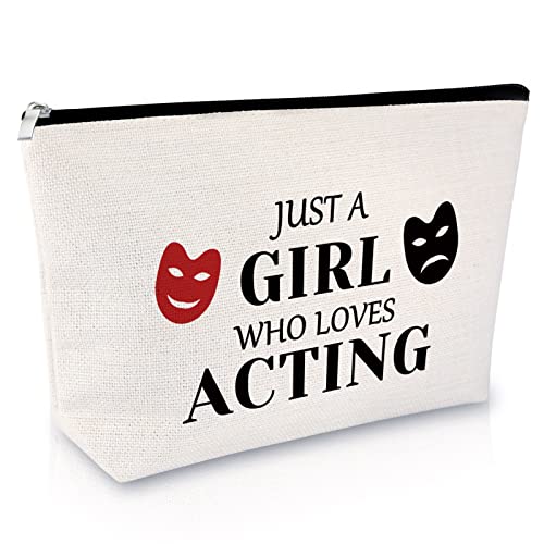 Theatre Lover Makeup Bag Cotton Linen Cosmetic Travel Pouch for Actress