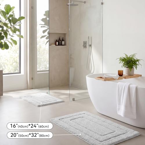 Granny Says Gray Bathroom Rug 20" x 30" - Non-Slip Microfiber Mat
