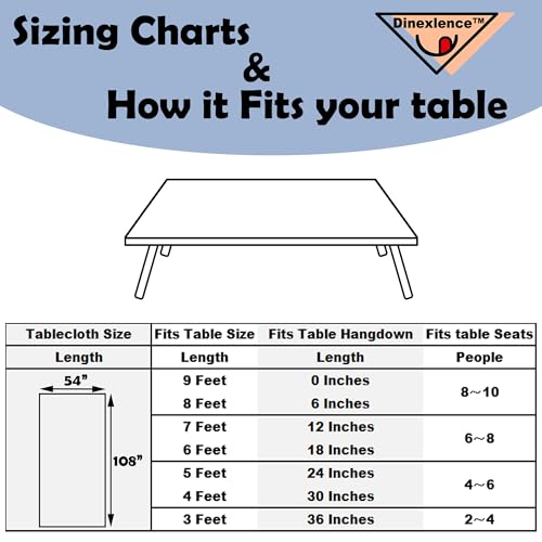Premium White Plastic Tablecloth - 54 x 108 inches, 2 Pack