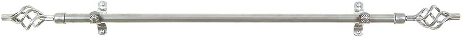 Achim Home Decor Metallo Decorative Window Curtain Rods - Adjustable 48-86 Inches, Lightweight & Easy to Install