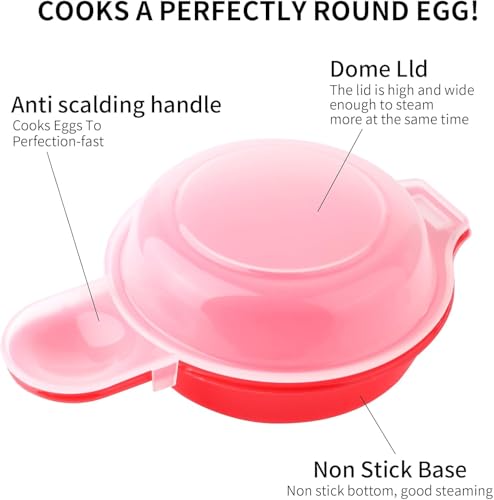 JIAKAI Microwave Omelet Maker & Egg Cooker - Fast Non-Stick Breakfast Tool
