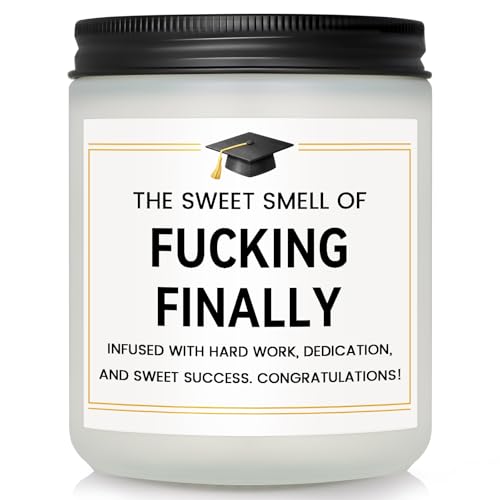 White Graduation Gift Candle - Congrats Grad for Her & Him, Class of 2026, Unique College & High School Graduation Present
