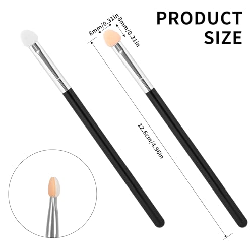 KALIONE 12 Pcs Long Eyeshadow Applicator Sponge Makeup Brushes Set