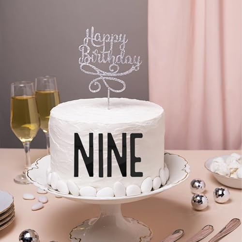 26-Piece Black Acrylic Letter Cake Topper Set for Birthdays & Events