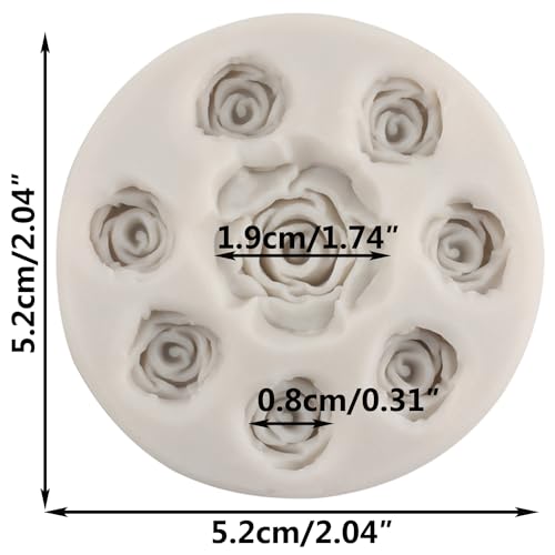 MINFEIDMS Style L Rose Silicone Candy & Fondant Mold - Mini Flower Design