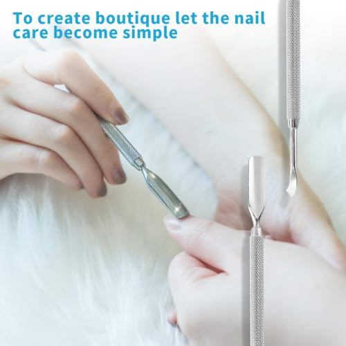 HaimiLiya Stainless Steel Cuticle Pusher and Gel Polish Remover