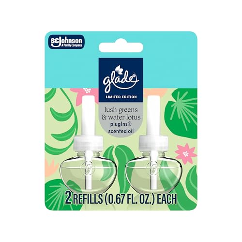 Glade PlugIns Refills - Lush Greens & Water Lotus Scent, 2 Count