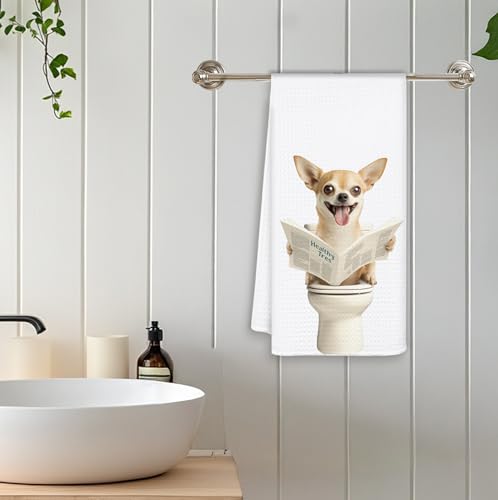 Funny Chihuahua Microfiber Hand Towel - 16x24 Inch Decorative Kitchen Towel