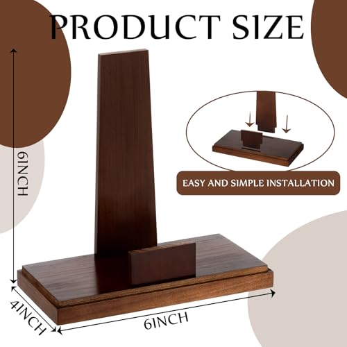 6 Inch Wooden Plate Stand for Display - Sturdy Easel with Square Base