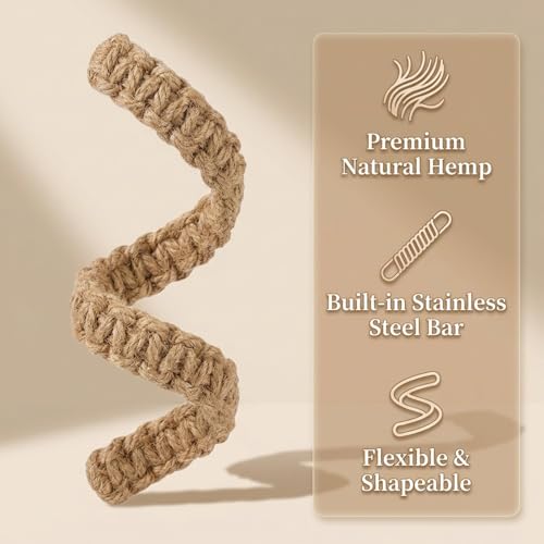 Handmade Boho Curtain Tiebacks - Adjustable Jute Holdbacks (2 Pack)