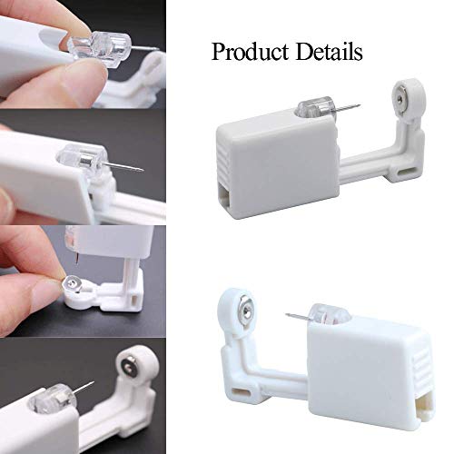 Prgislew 2 Pack Disposable Nose Piercing Gun Kit with Studs