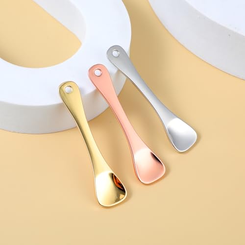3Pcs Metal Makeup Spatula and Mini Skincare Spoon Set for Cream Mixing