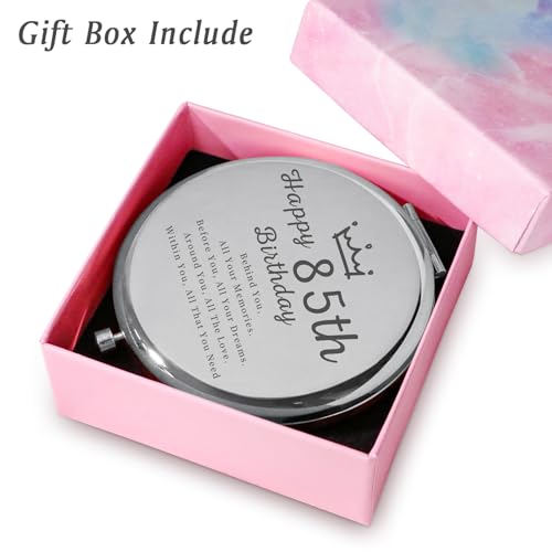 85th Birthday Gift Engraved Compact Mirror for Women Grandma