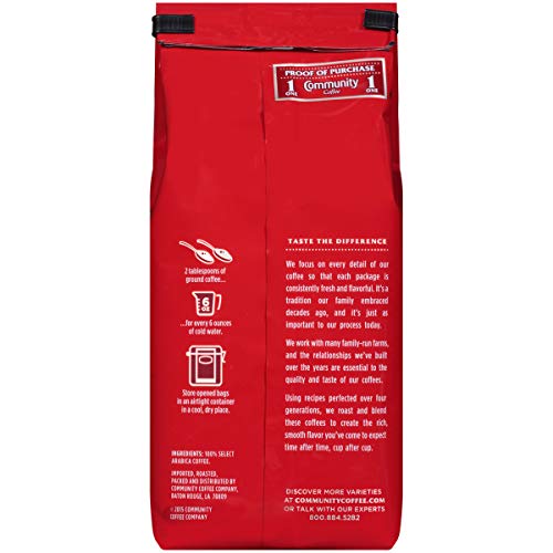Community Coffee House Blend Ground Coffee, Medium-Dark Roast, 12 Ounce Bag
