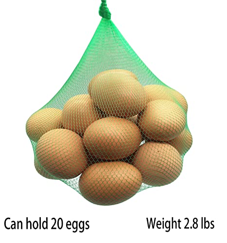 Daszui 100Pcs Reusable Mesh Food Storage Bags - 15.7 Inch Nylon Fruit & Vegetable Nets, Eco-Friendly Grocery & Produce Bags