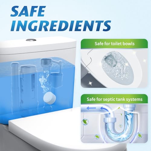 Ksend Toilet Bowl Cleaner Tablets - Powerful Bleach, 20 Pack