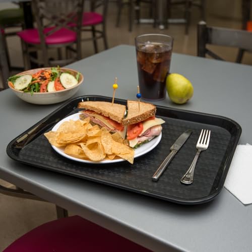 Carlisle FoodService 17.9 x 14 x 1 inch Black Polypropylene Cafeteria Tray Pack of 1