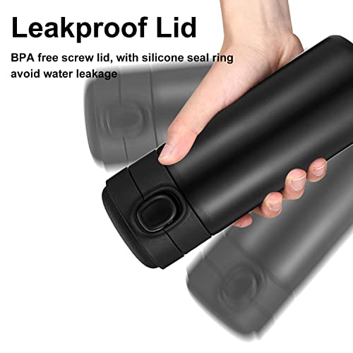 YINJAM Insulated Stainless Steel Travel Mug - 15.2 Oz Leakproof Coffee Bottle