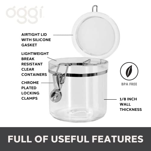 Oggi 150 oz Jumbo Airtight Food Storage Canister with Clamp Lid