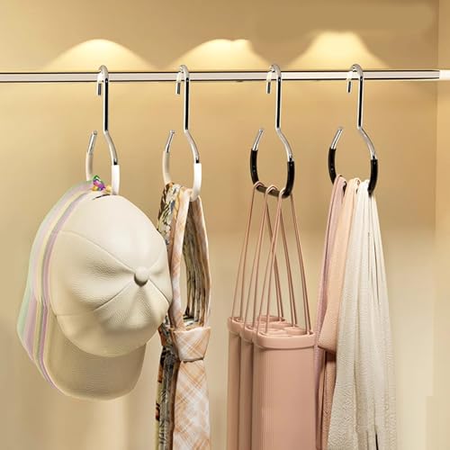 Multifunctional Scarf Hangers with Open Rings - Organize Belts, Ties & Hats