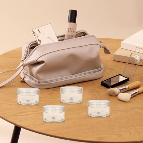 DTDNZKN 4-Pack 1 Oz Travel Containers for Creams Leak Proof Jars with Labels