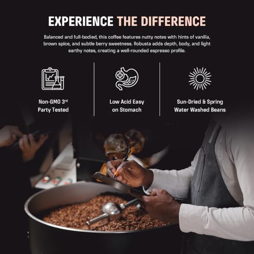 Ja Ja JAVA Organic Espresso Beans - Light Roast Whole Bean Coffee, 12 oz