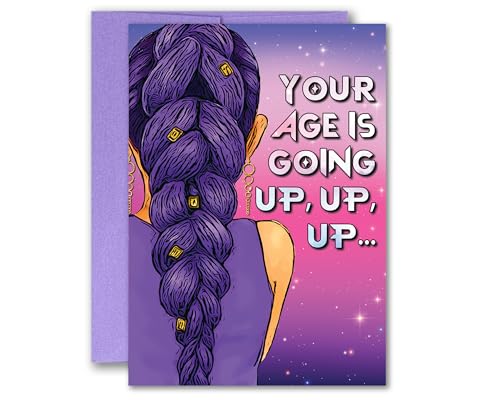 Rumi Purple Braid K-Pop Birthday Greeting Card - 5x7 inches