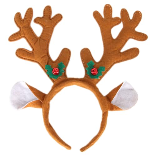 Topcosplay Christmas Reindeer Antlers Headband Unisex Party Costume