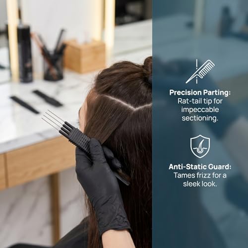 Milisten Rat Tail Comb Anti-Static Fine Tooth Hair Styling Tool