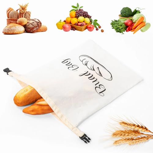 Reusable Linen Bread Bags for Sourdough & Fresh Baked Goods