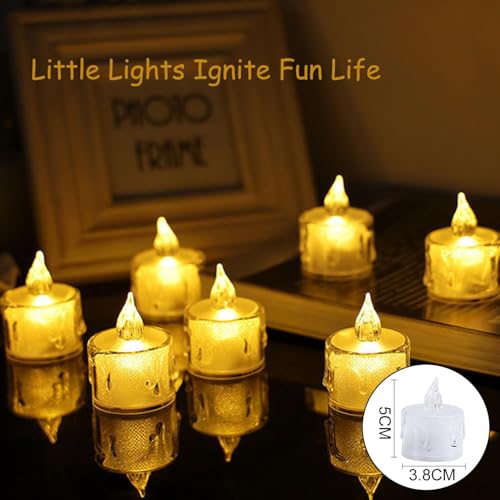 SupBri Flameless LED Tea Lights Candles Pack of 96 Drop Wax Shape