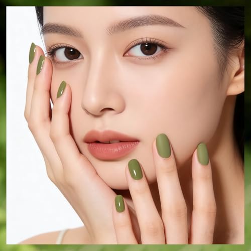 Lifemajic Olive Green Gel Nail Polish 15ml UV Soak Off