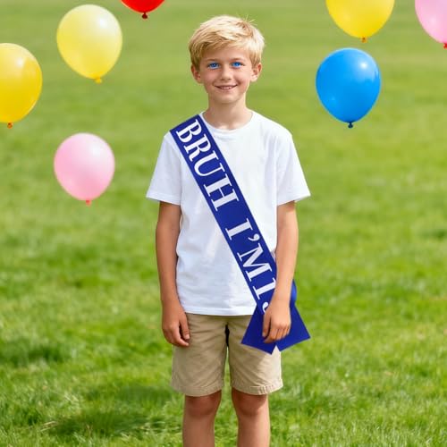 BRUH I’M 13 Birthday Sash for Boys & Girls - Fun Satin Party Decor