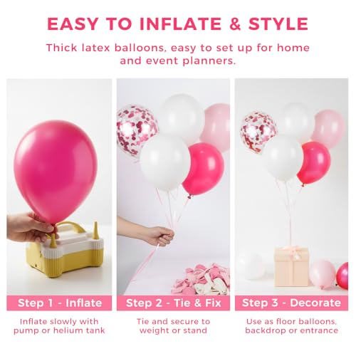 150PCS Pink Rose Gold Balloon Kit for Party Decorations