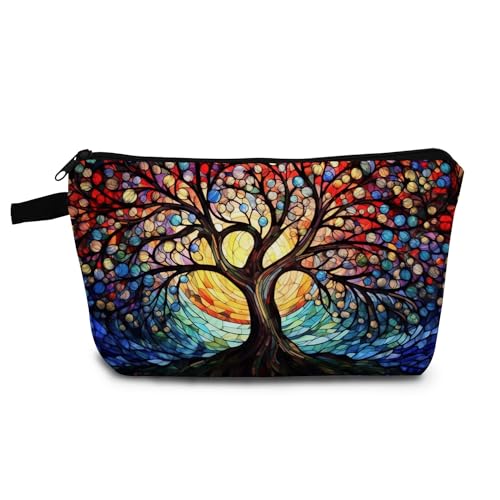 Magical Tree Print Cosmetic Bag Small Makeup Pouch Toiletry Organizer