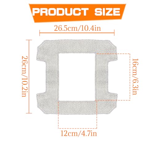 8-Pack Microfiber Replacement Pads for Ecovacs Winbot W1 W1 Pro Robot