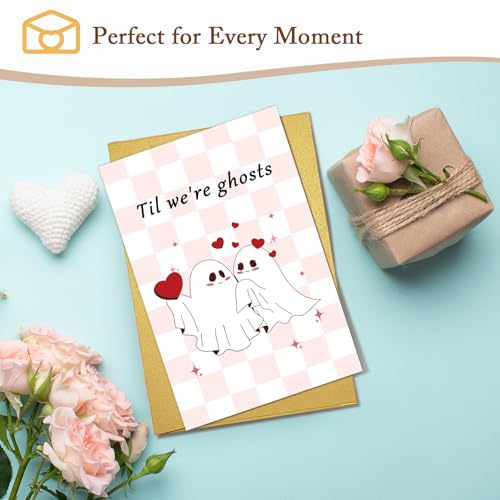Cute Ghost Valentine's Day Card - Perfect for Him & Her