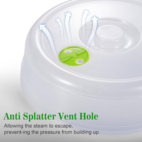 6-Pack Microwave Splatter Covers with Steam Vents – 10" to 4.5"