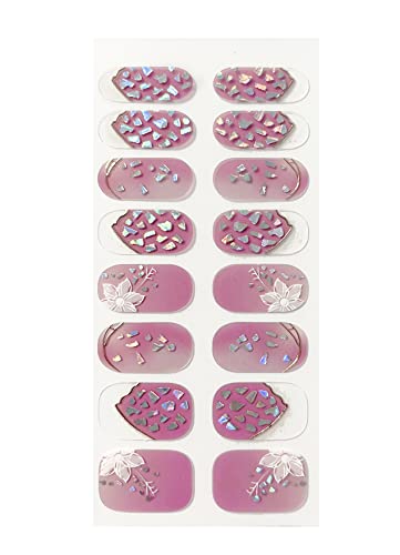 d'IRIS Fuchsia Pink Self-Adhesive Nail Wraps Strips