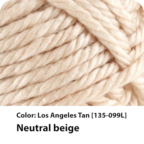 Lion Brand Hometown Yarn 1 Pack Los Angeles Tan Super-Bulky Knitting & Crocheting