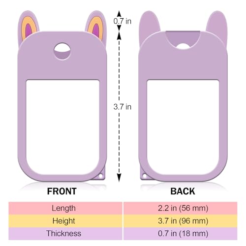 2 Pack Silicone Hand Sanitizer Holder Keychain for Touchland Spray