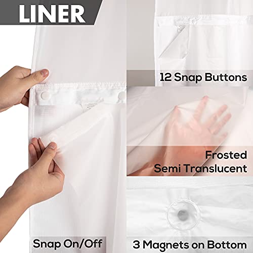 River Dream Waterproof Shower Curtain Liner Replacement - 70x54