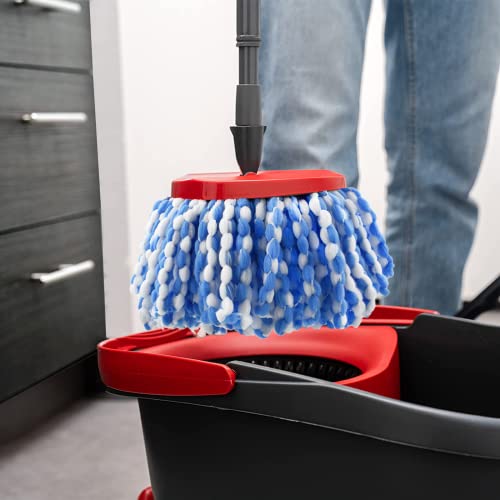 Microfiber Spin Mop Replacement Heads for O-Ceda 2-Tank System - 4 Pack (Blue)