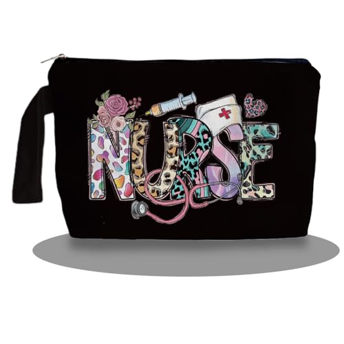 Nurse Canvas Makeup Bag - Cute Travel Cosmetic Pouch & Gift