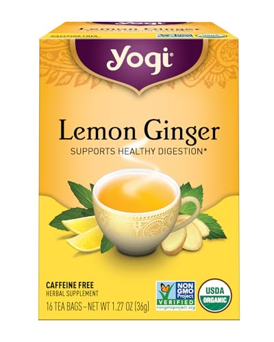 Yogi Lemon Ginger Tea Bags - Organic Herbal Blend, 16 Count