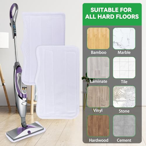 Shark Steam Mop Pads Replacement - Washable Microfiber 5-Pack